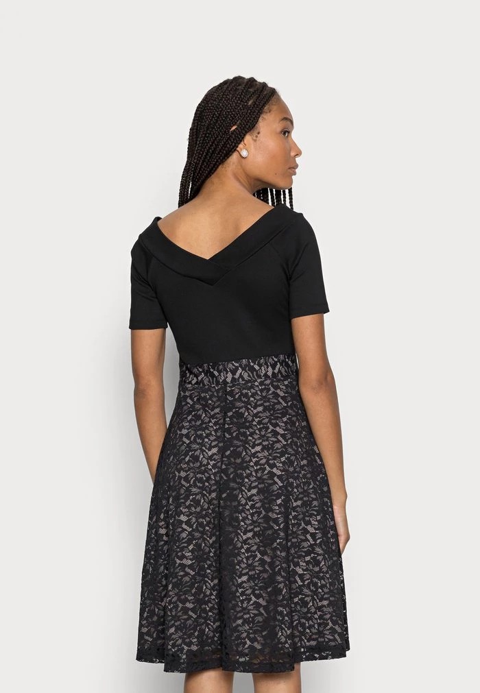 Peignoir ANNA FIELD Anna Field Short Sleeves Off Shoulder Lace Skirt Dress Noir Femme | EKS-3462241